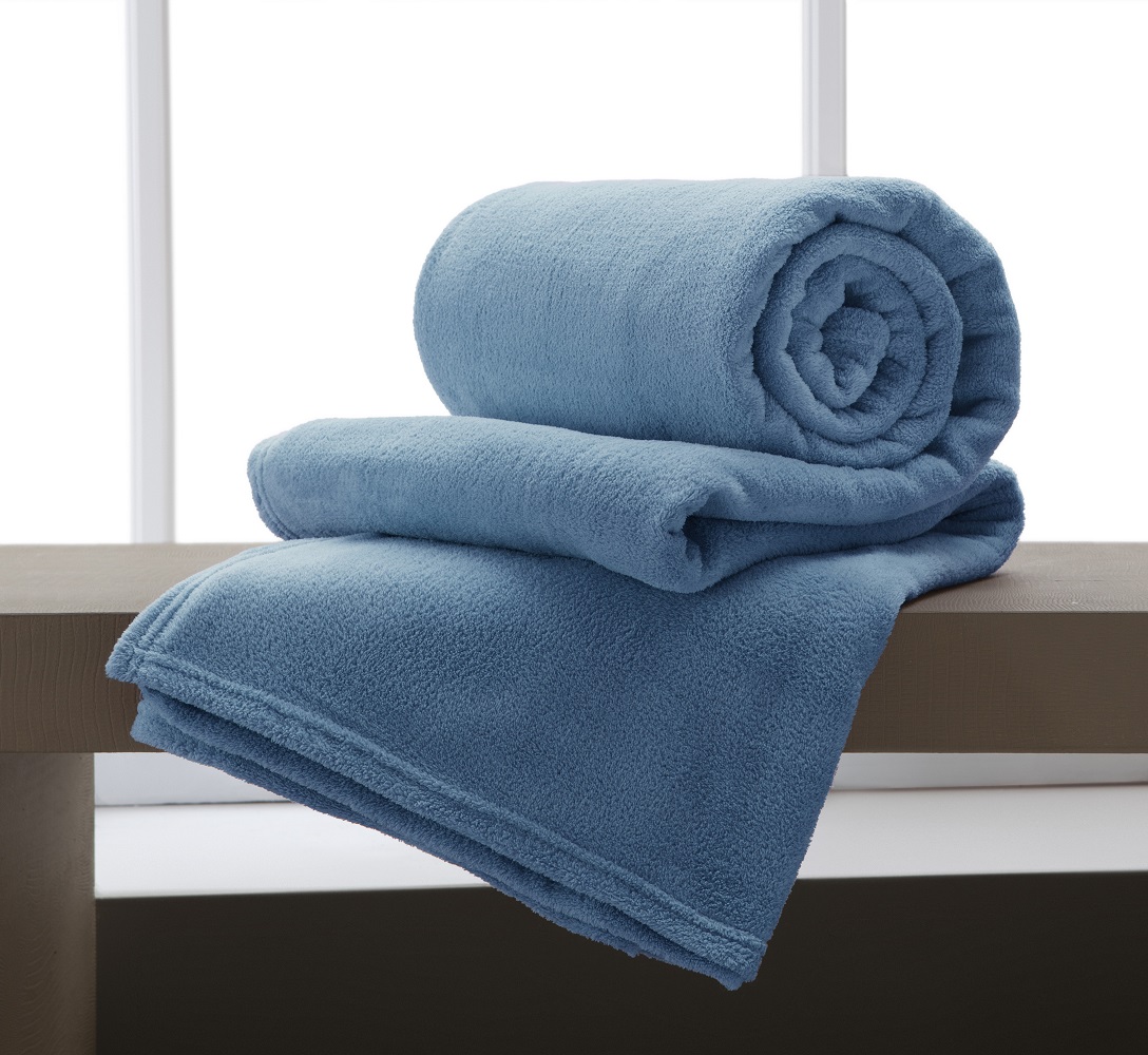 Manta Casal Flannel Extra Macio Corttex - Índigo