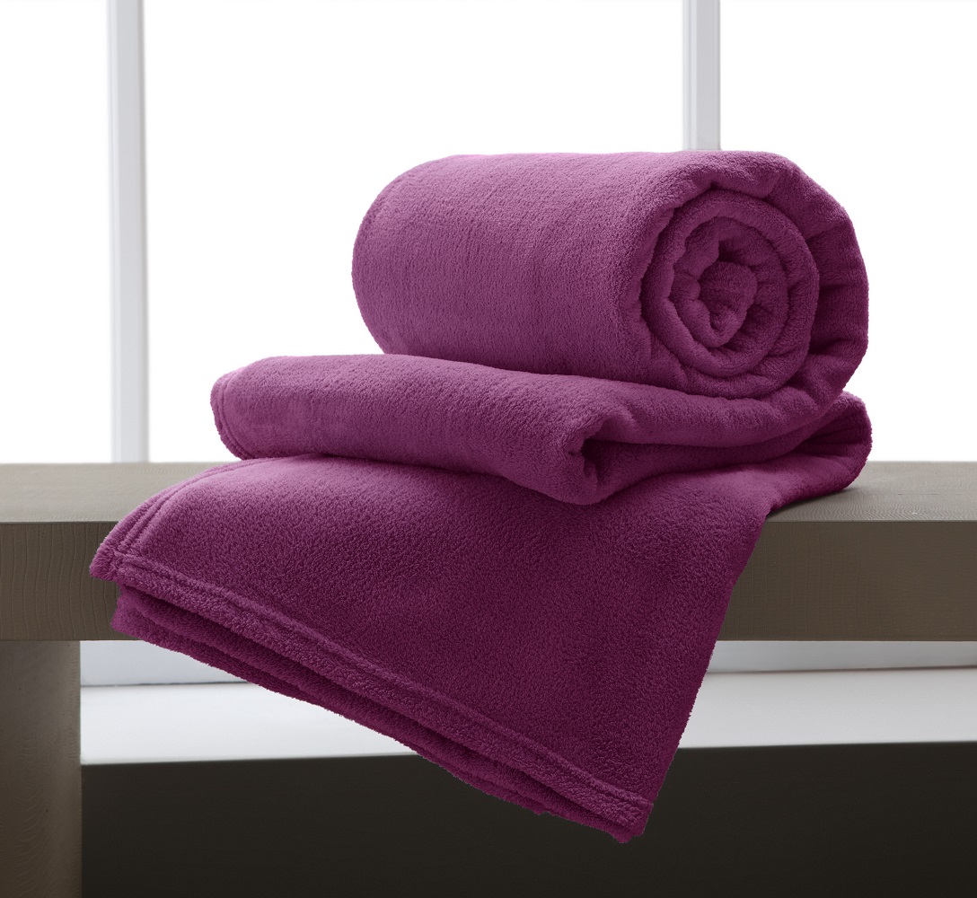 Manta Casal Flannel Extra Macio Corttex - Cereja