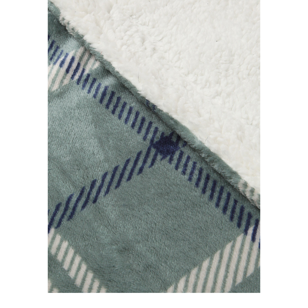 Manta Escócia Queen Xadrez Azul Home Design Corttex