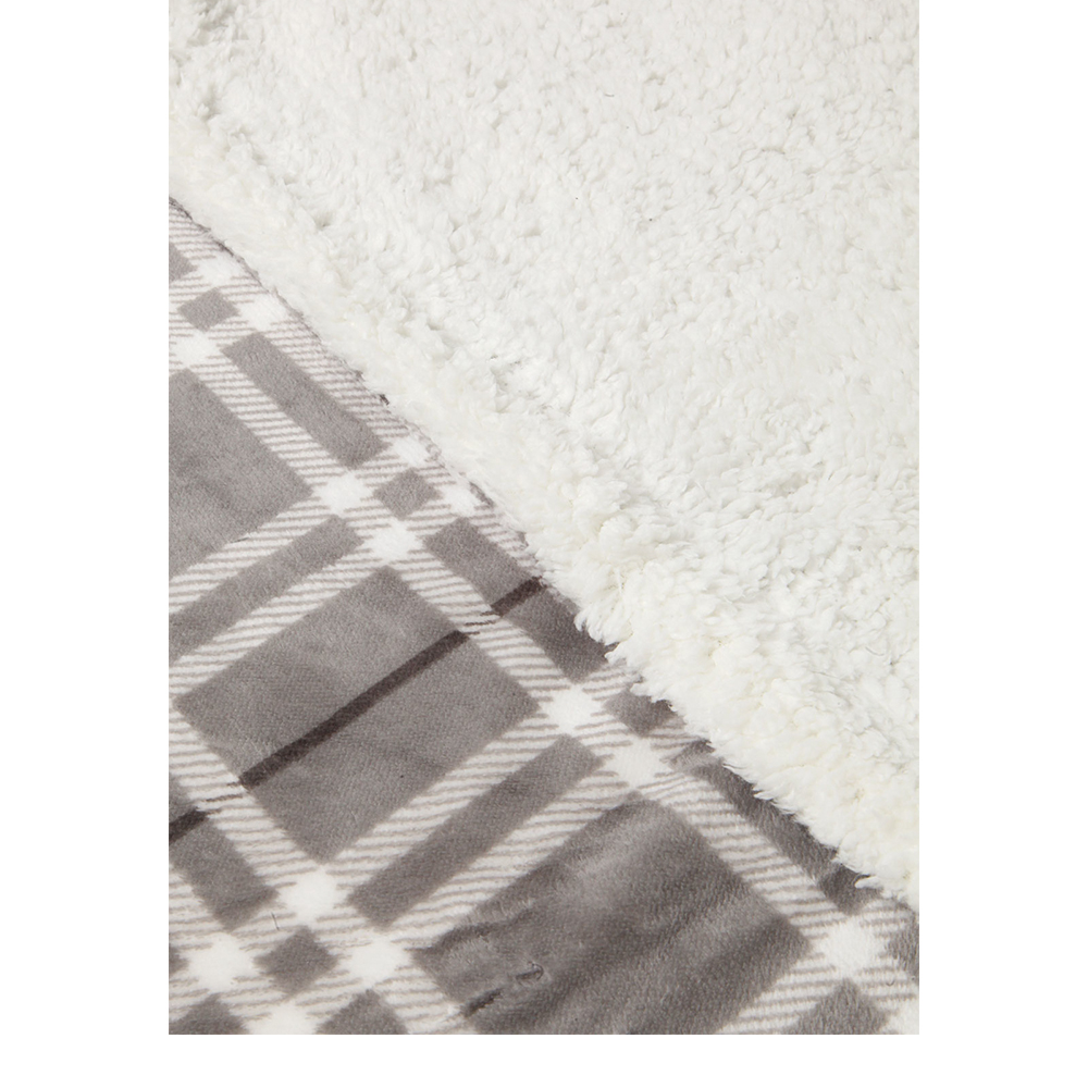 Manta Escócia Queen Xadrez Cinza Home Design Corttex
