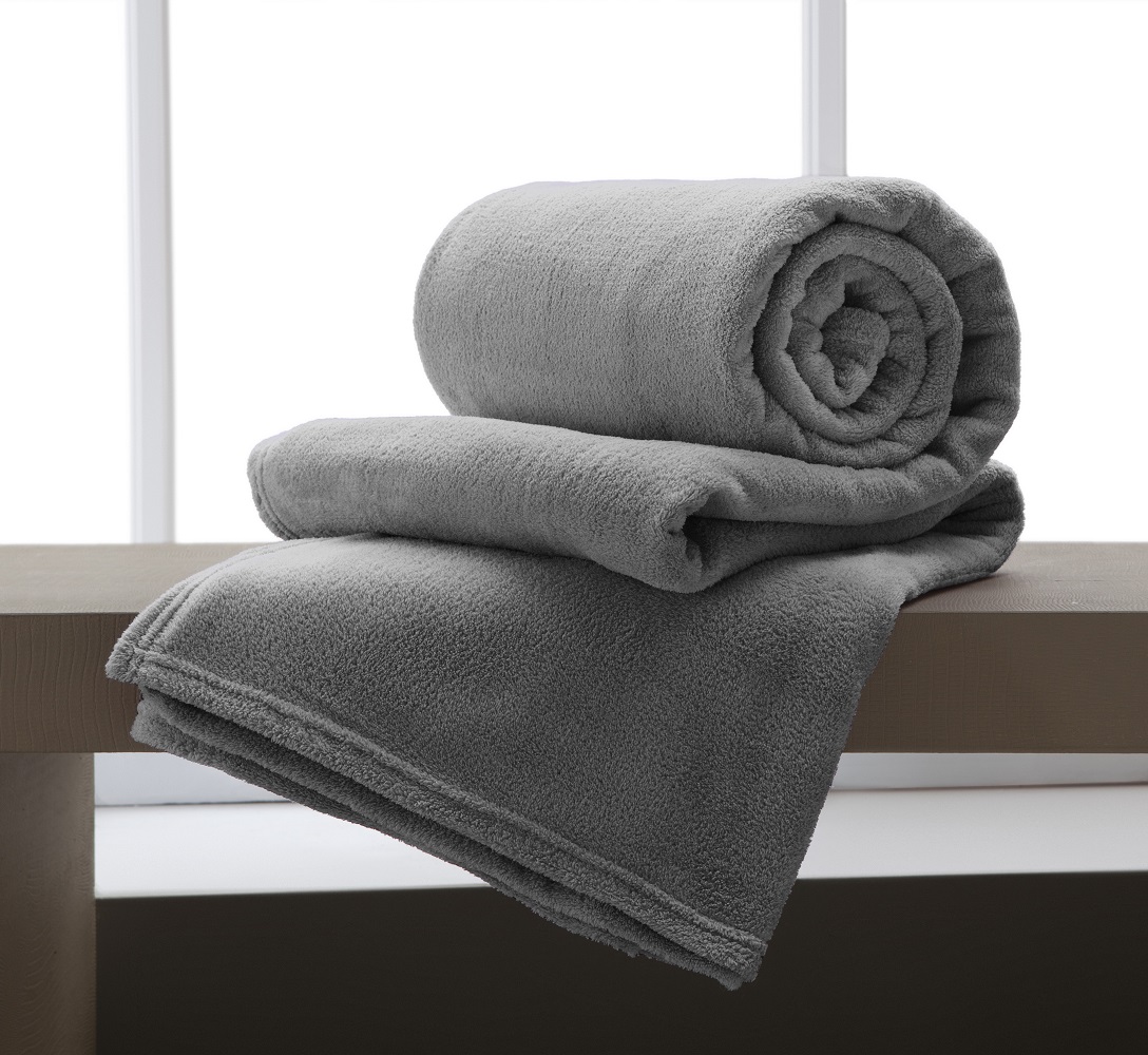 Manta King Flannel Extra Macio Corttex - Chumbo