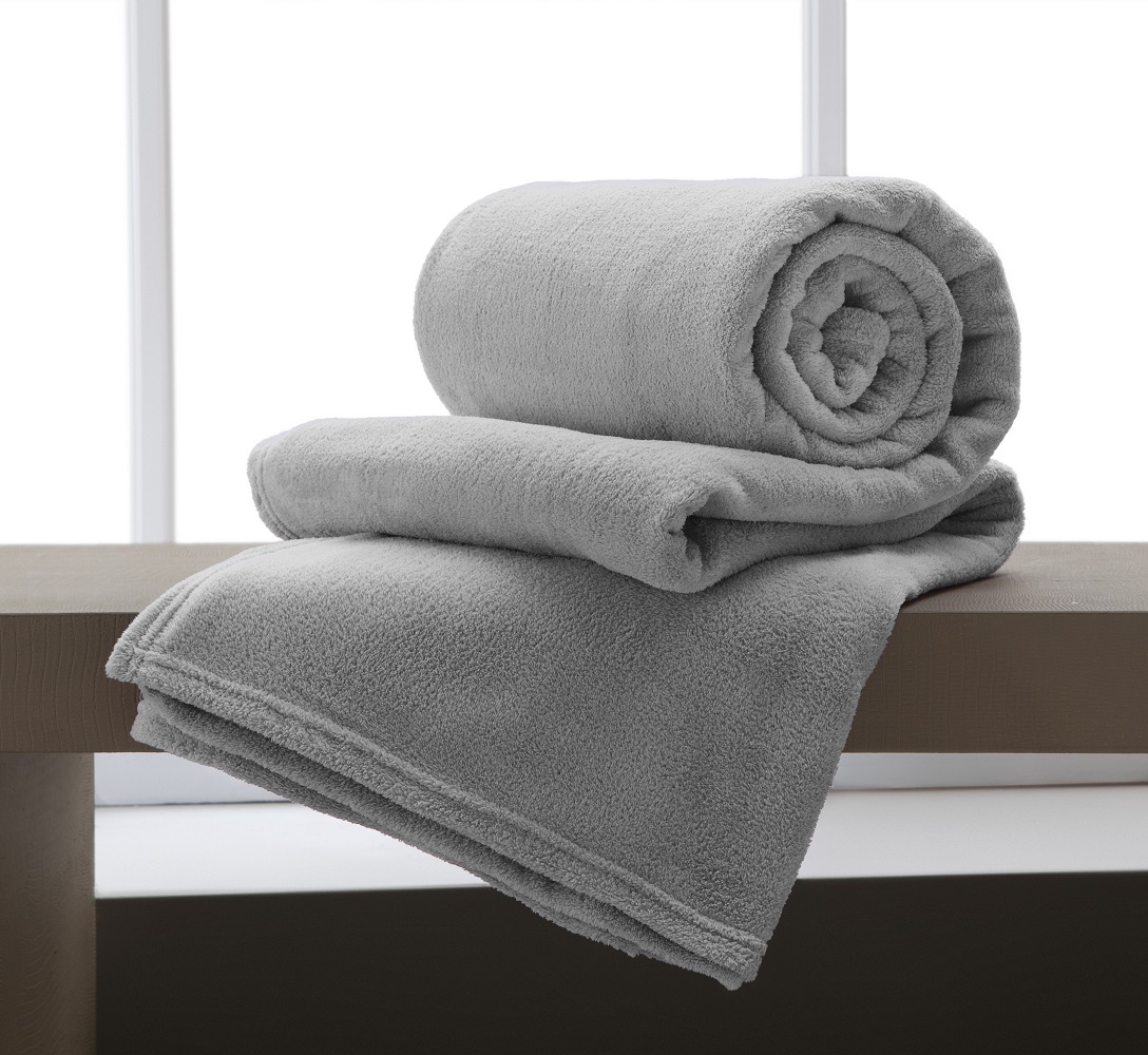 Manta King Flannel Extra Macio Corttex - Cinza ll