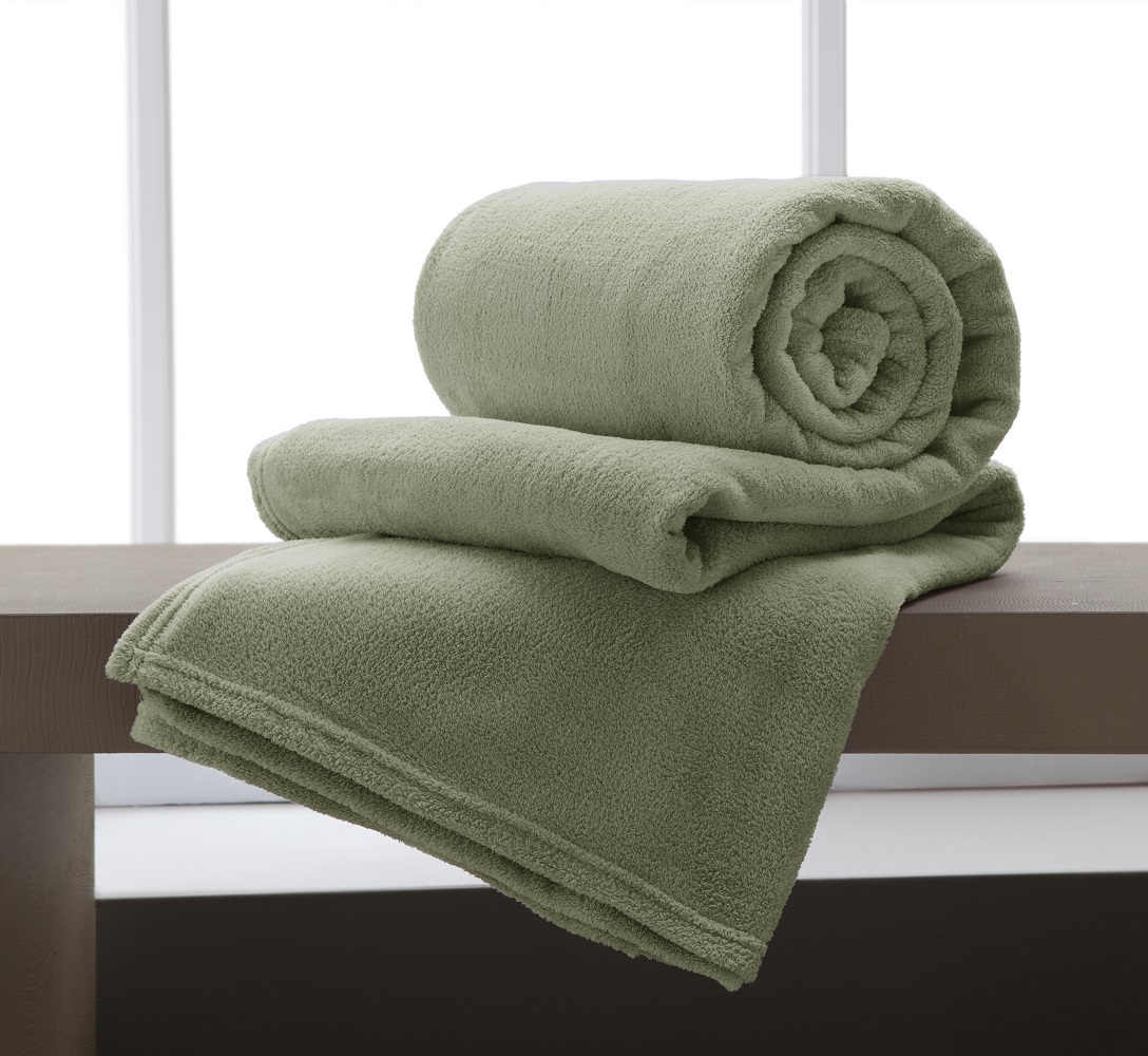 Manta King Flannel Extra Macio Corttex - Verde
