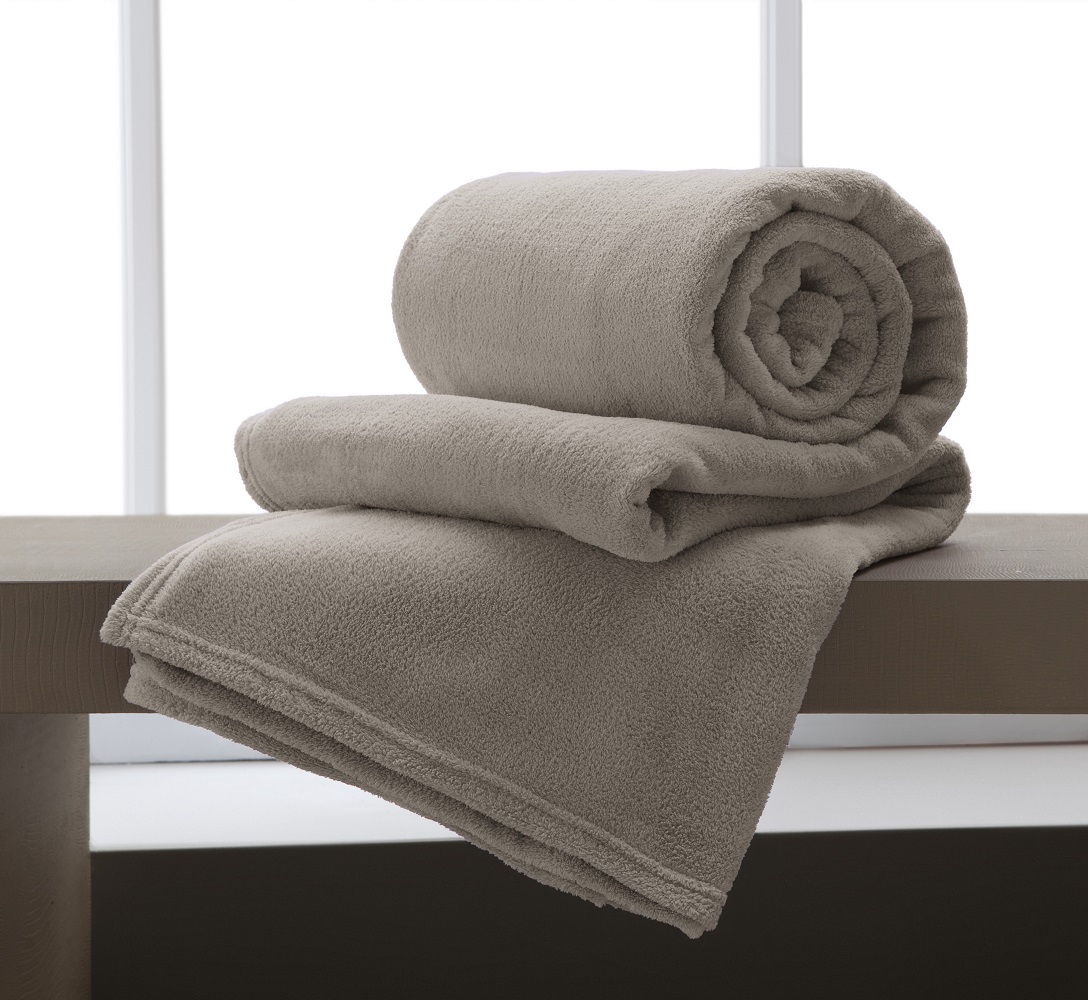 Manta Solteiro Flannel Extra Macio Corttex - Bege