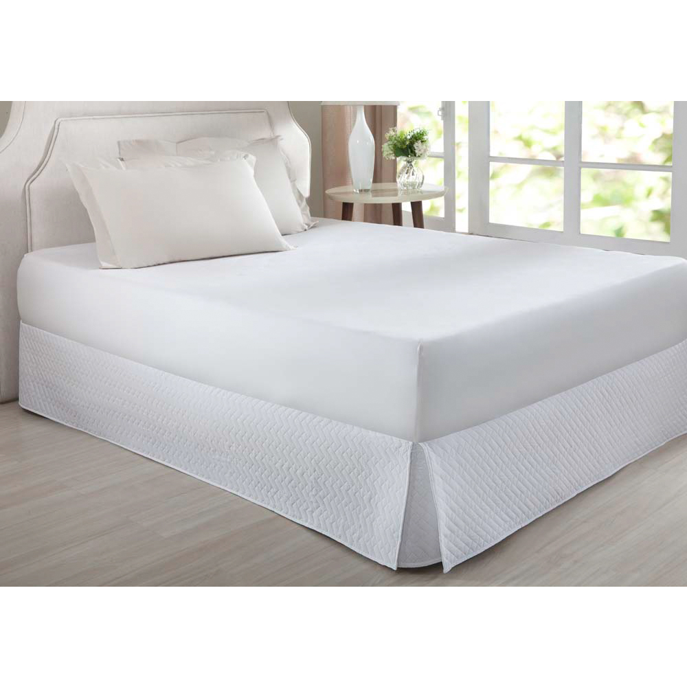 Saia Box King Matelada Retângulo Branco Home DesingCorttex