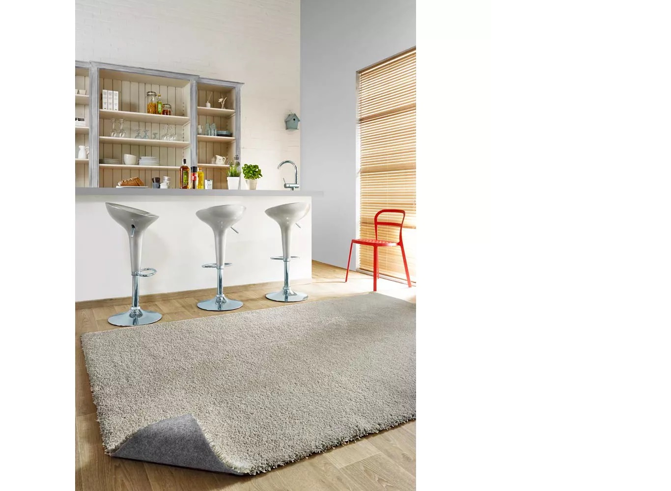 Tapete Clean 1,00m x 1,50m Areia Corttex