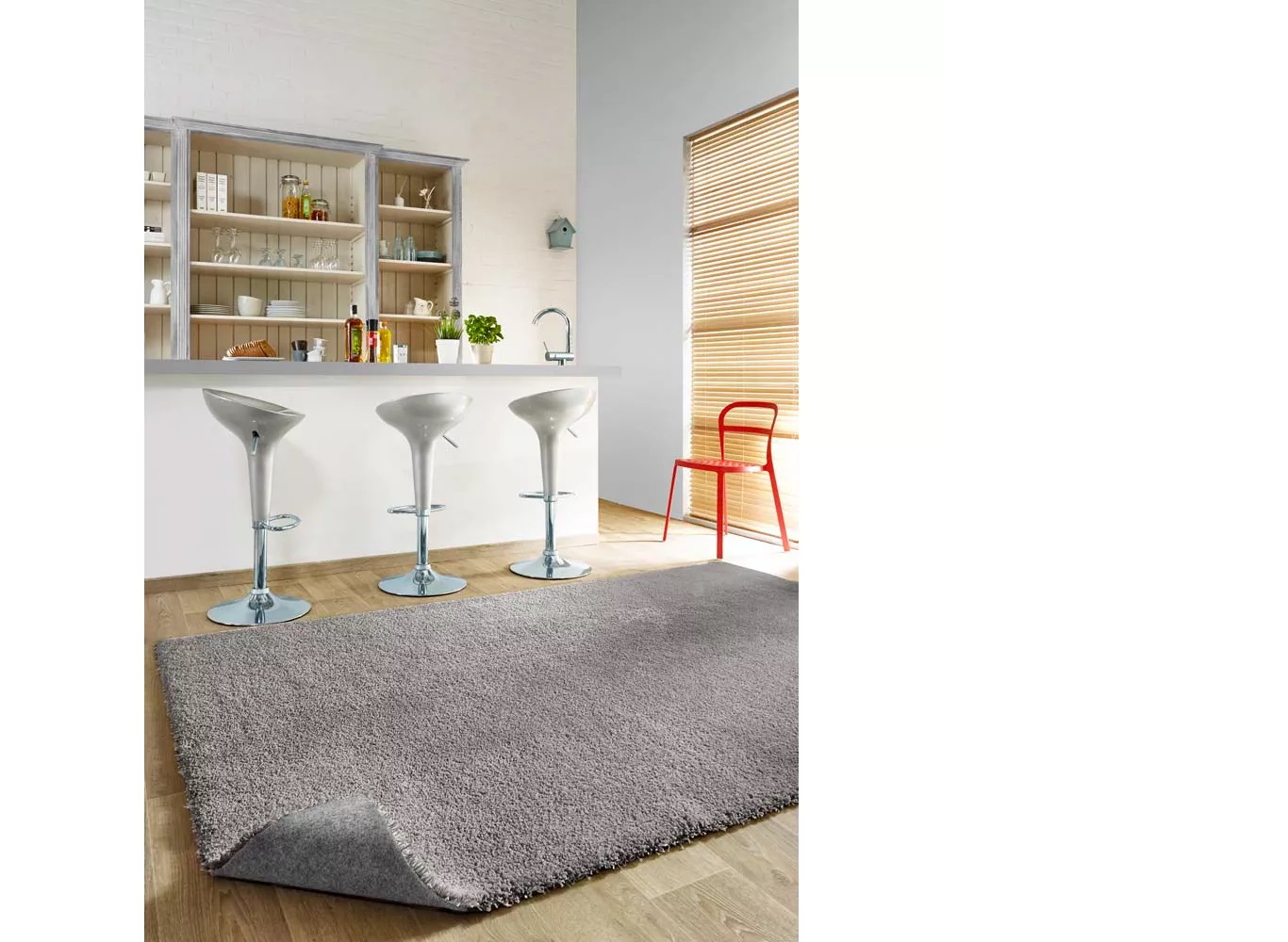 Tapete Clean 1,50m x 2,00m Cinza Corttex