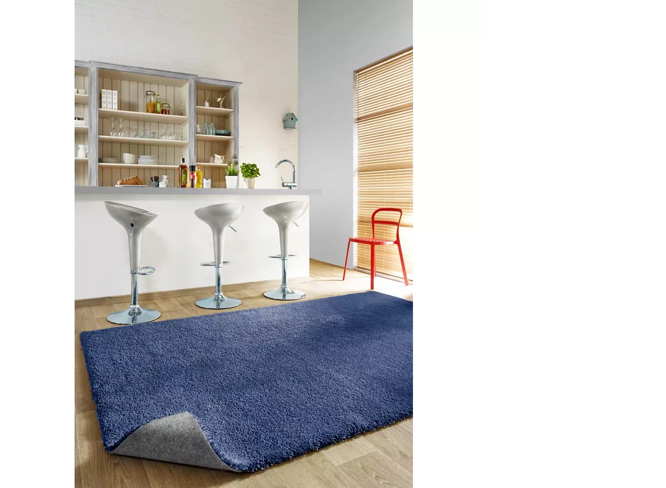 Tapete Clean 50cm x 100cm Azul Corttex