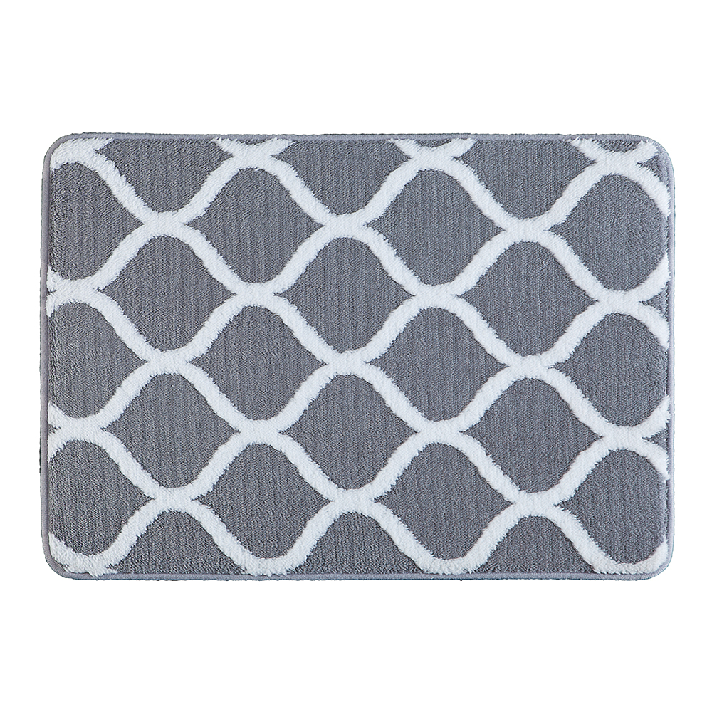 Tapete de Banheiro Resort Weekend Chumbo 70cm x 50cm Home Design Corttex