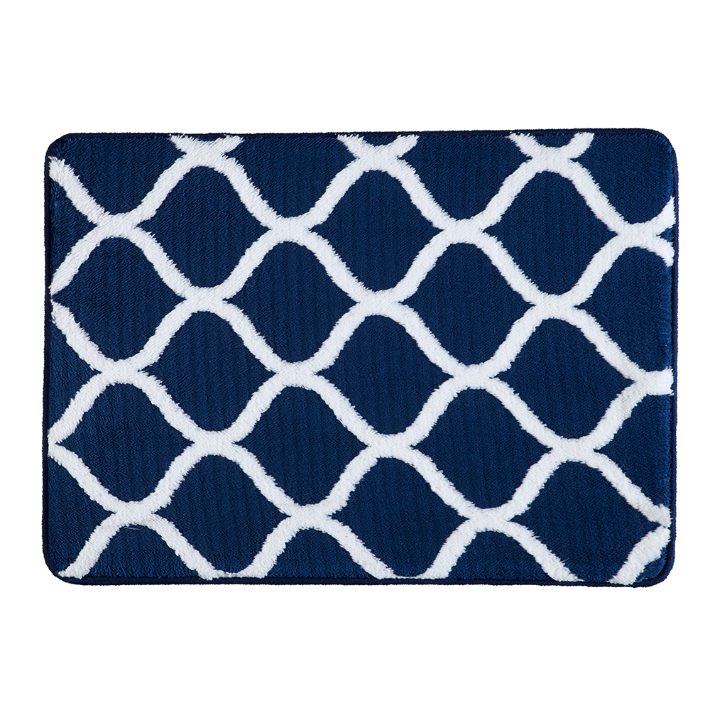 Tapete de Banheiro Resort Weekend Marinho 70cm x 50cm Home Design Corttex