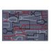 Tapete de Cozinha 60cm x 40cm Gourmet Attuale Vinhos Cinza Corttex