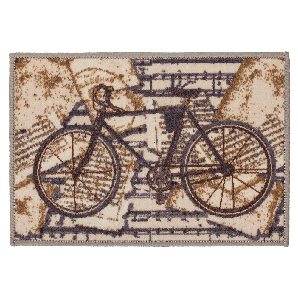 Tapete de entrada 40cm x 60cm Carpe Diem Bike Color Art Corttex