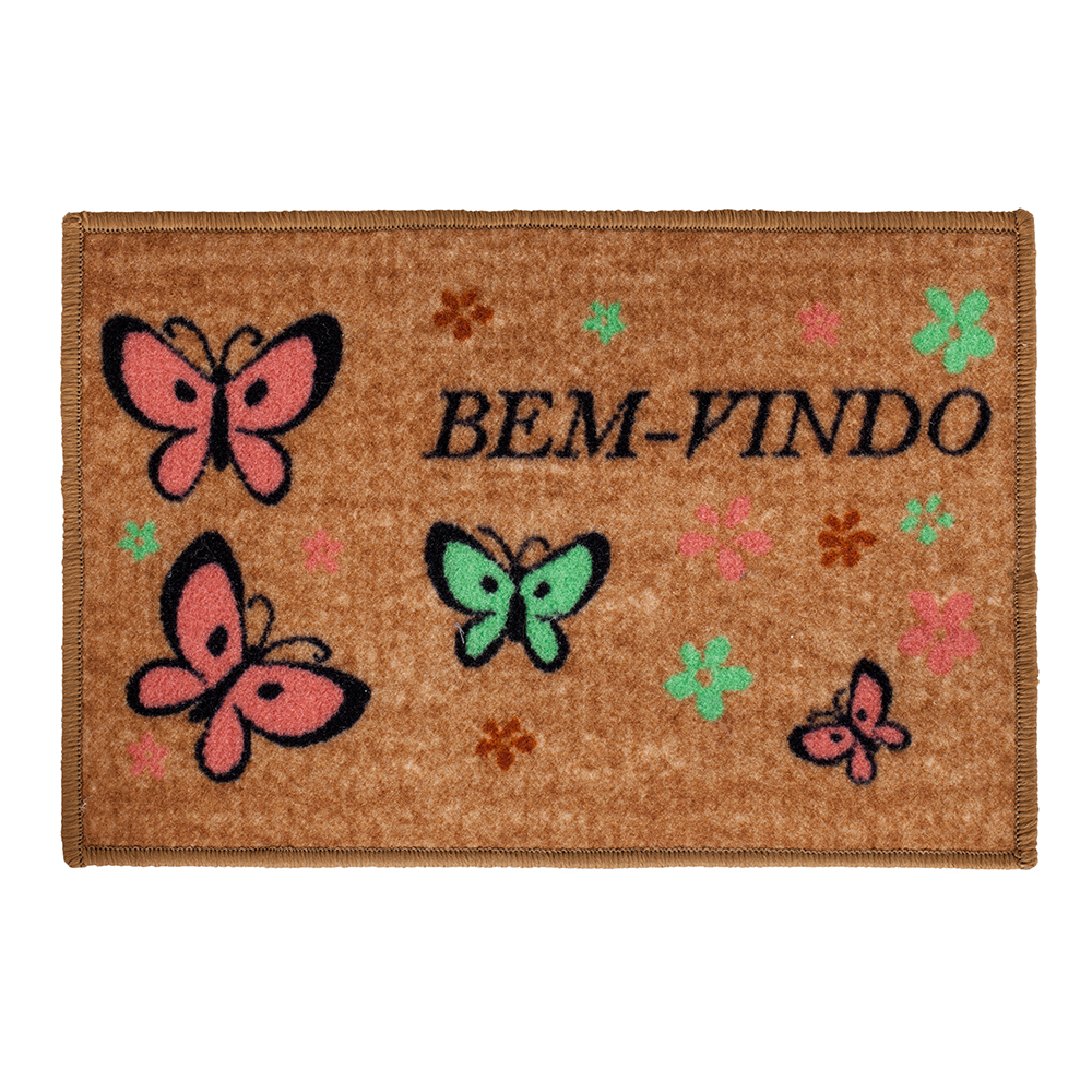 Tapete de entrada 40cm x 60cm Carpe Diem Candy Color Art Corttex