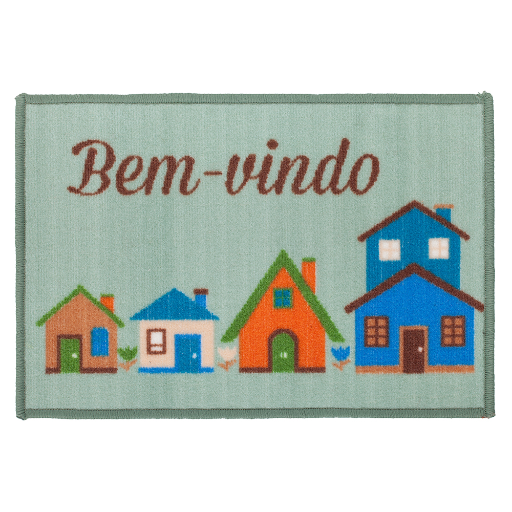 Tapete de entrada 40cm x 60cm Carpe Diem Vivenda Color Art Corttex