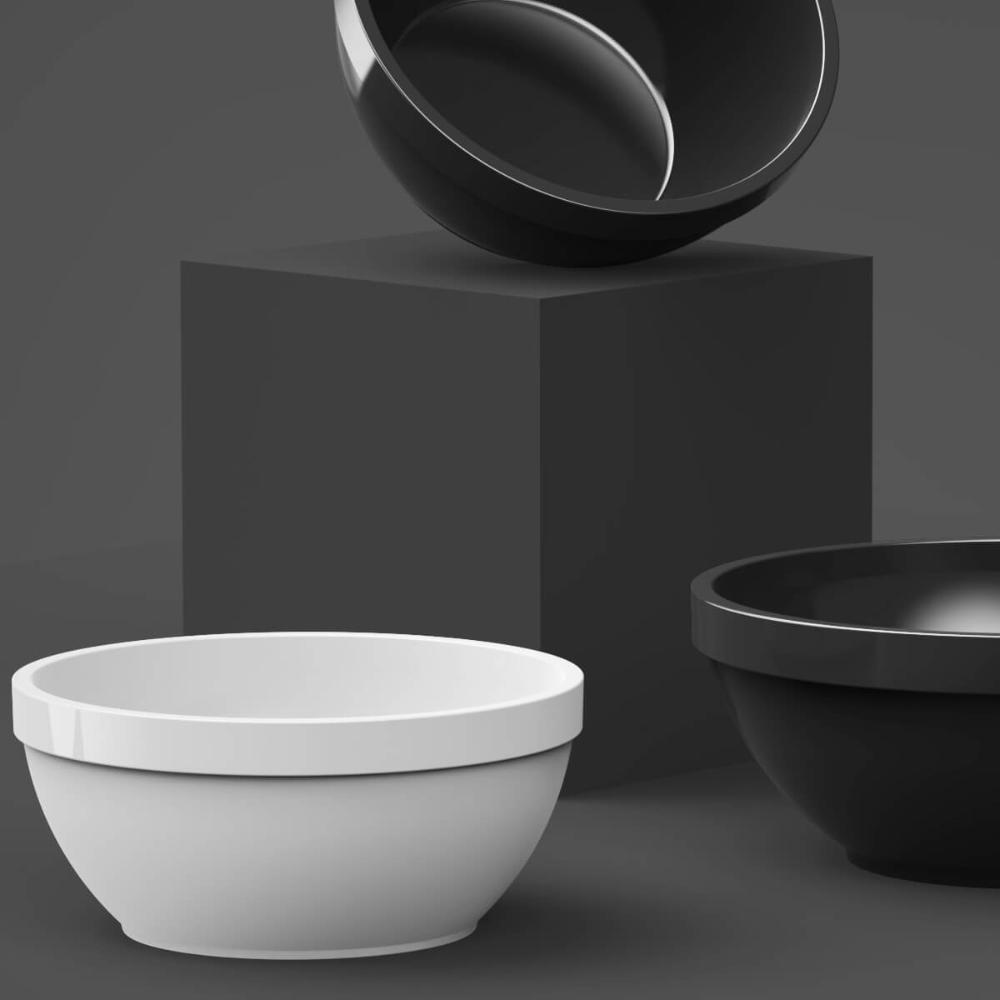 10 Tigelas Cumbuca Bowl Plástico 500ml Açaí Caldos Shimeji B