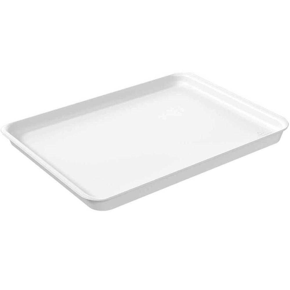 12 Bandejas de Plástico Self Service Hambúrguer 32x23cm Bran