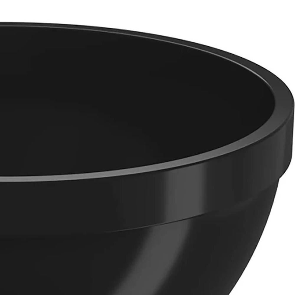 48 Cumbucas 500ml Servir Shimeji Sorvete Sopa Sobremesa Caldos Restaurante Plástico Preto