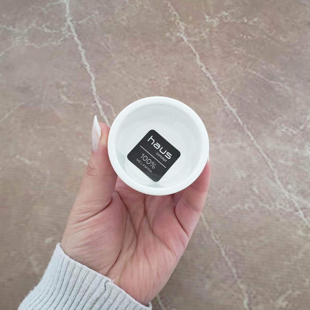 48 Ramekins Canelado Melamina 30ml Branco para Molhos Maionese Katchup Restaurante