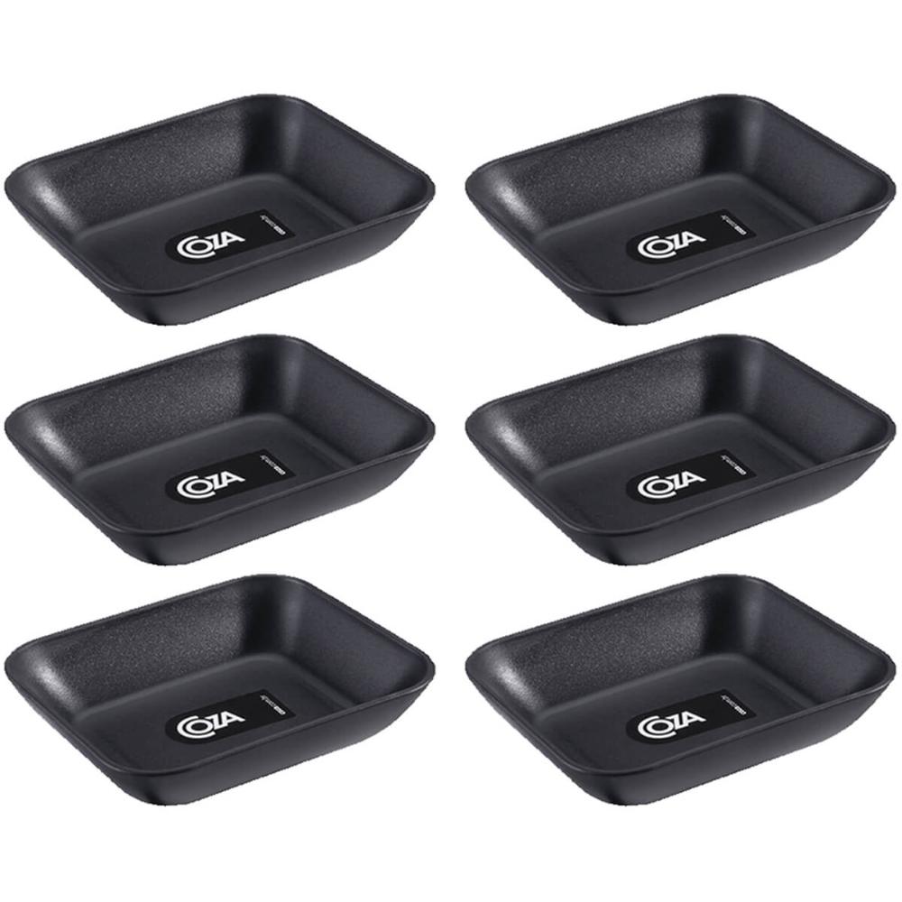6 Mini Molheiras Petisqueiras Essential Coza 10x9cm Preto Su