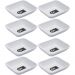 6 Pratos Brancos de Petiscos Essential Coza 10x9cm Sushi Molho Guarnição Plástico Restaurante