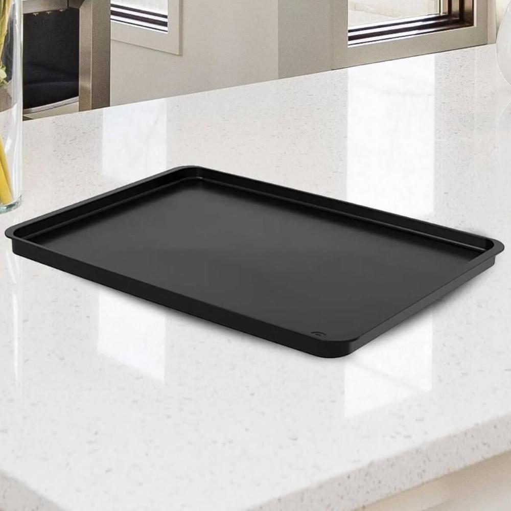 Bandeja Plástica para Servir Coza 32x23cm Preto Restaurante