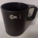 Caneca Escolar 250ml Plástica Xícara Preta Água Café Achocolatado Coza Empilhável Casual Avulsa