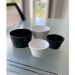 Conjunto 12 Ramekins Pretos Canelados 90ml Potes Bowls Peque