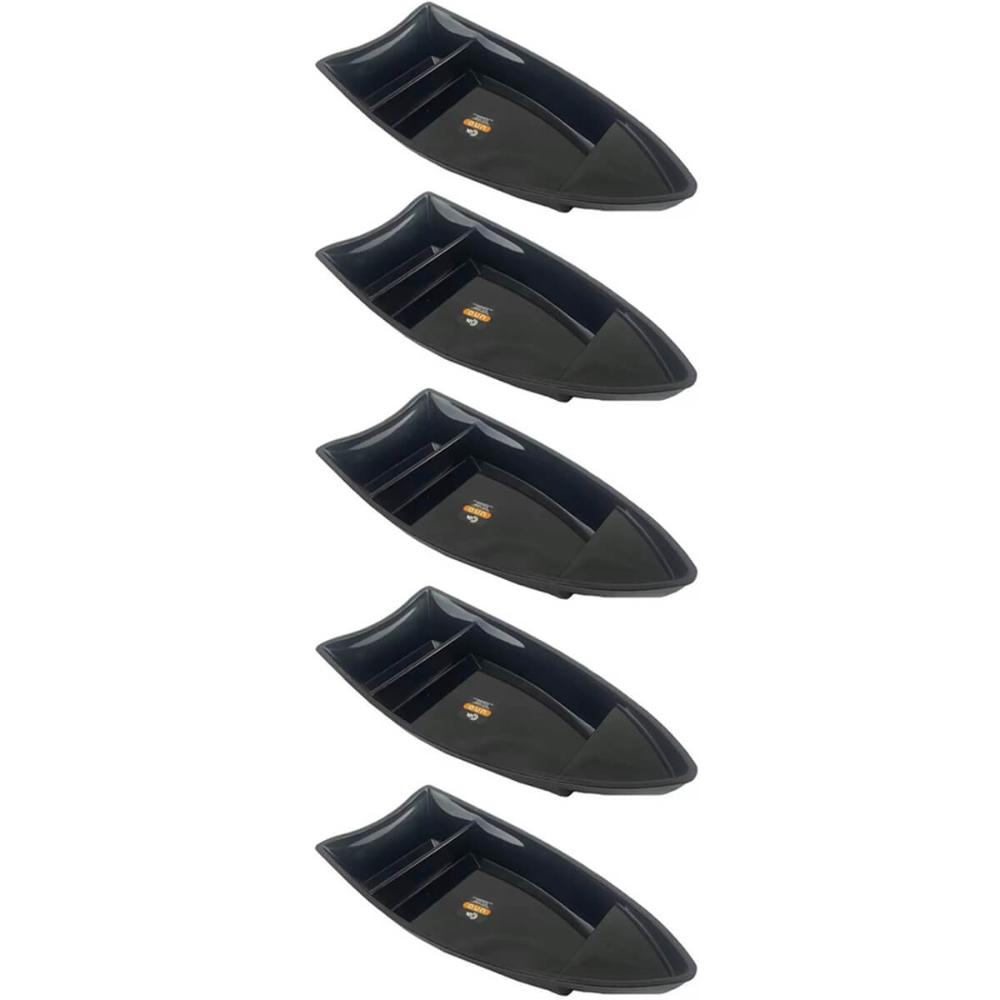Conjunto 5 Barcas para Sushi Comida Japonesa Oriental Pretos