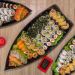 Conjunto 5 Barcas para Sushi Comida Japonesa Oriental Pretos