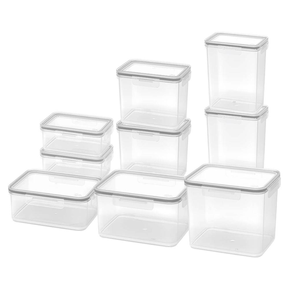 Conjunto de Potes Herméticos Coza 9 Porta Mantimentos Alimen