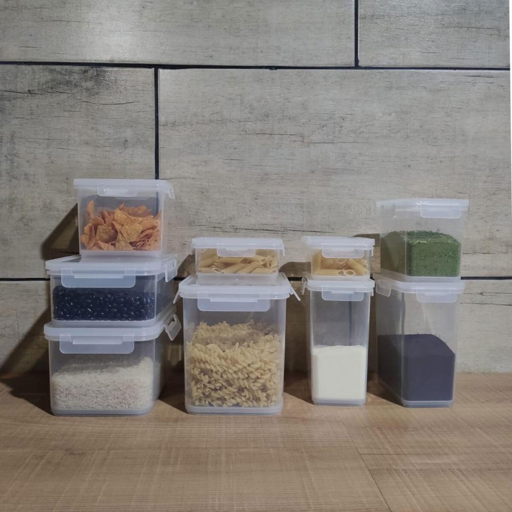 Conjunto de Potes Herméticos Coza 9 Porta Mantimentos Alimen