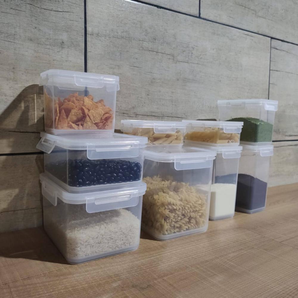 Conjunto de Potes Herméticos Coza 9 Porta Mantimentos Alimen