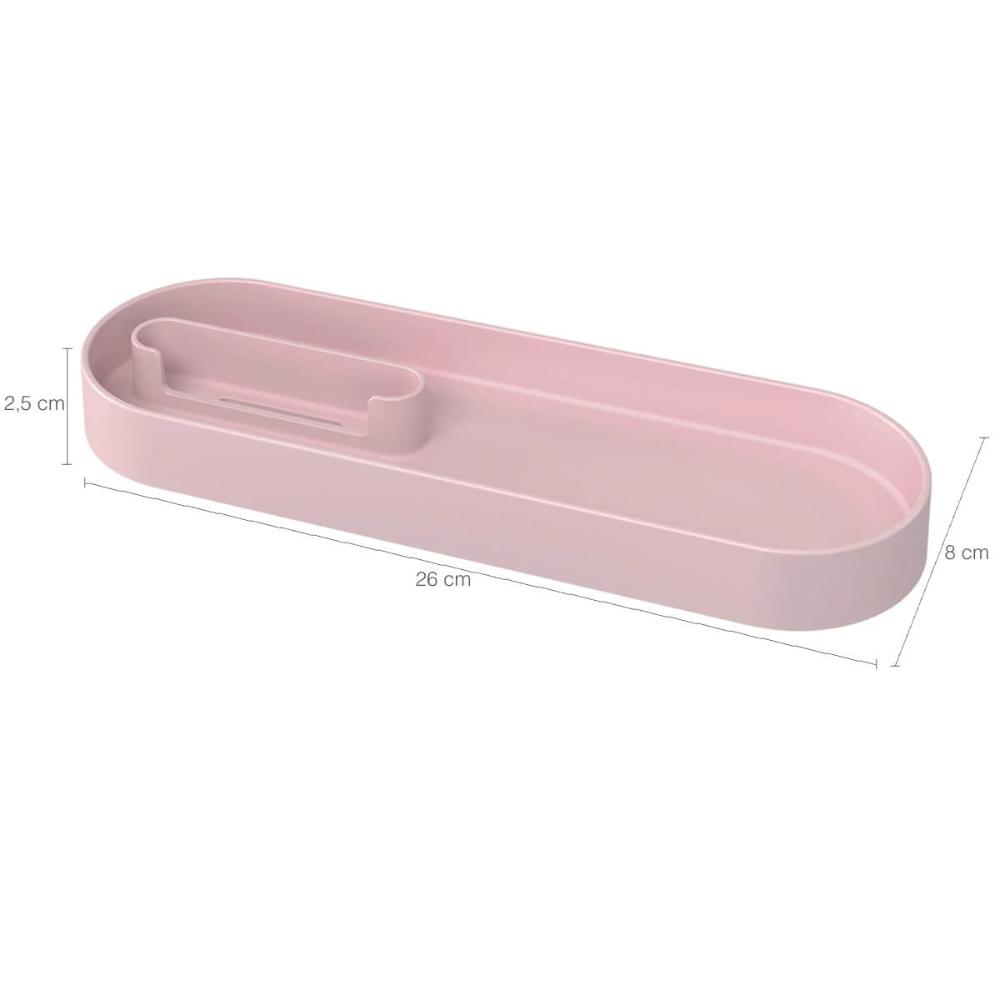 Conjunto para Banheiro Serene Coza Lixeira 1L Porta Sabonete Discos Algodão Celular Rosa 4pçs