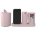 Conjunto para Banheiro Serene Coza Lixeira 1L Porta Sabonete Discos Algodão Celular Rosa 4pçs