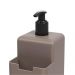 Dispenser 500ml Porta Detergente e Esponja 10x8x18,2 Coza Single Sabão Líquido Cinza Quente