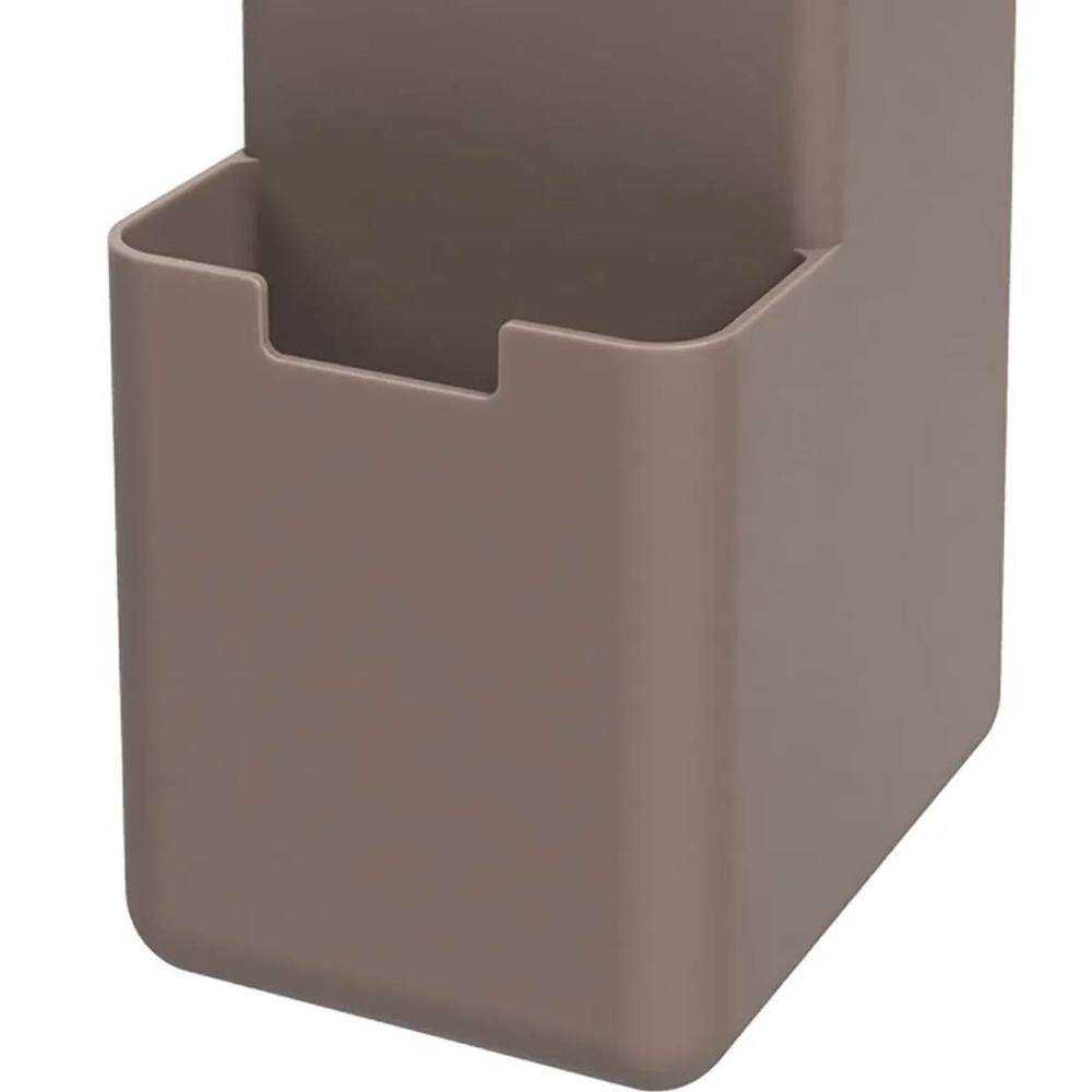 Dispenser 500ml Porta Detergente e Esponja 10x8x18,2 Coza Single Sabão Líquido Cinza Quente