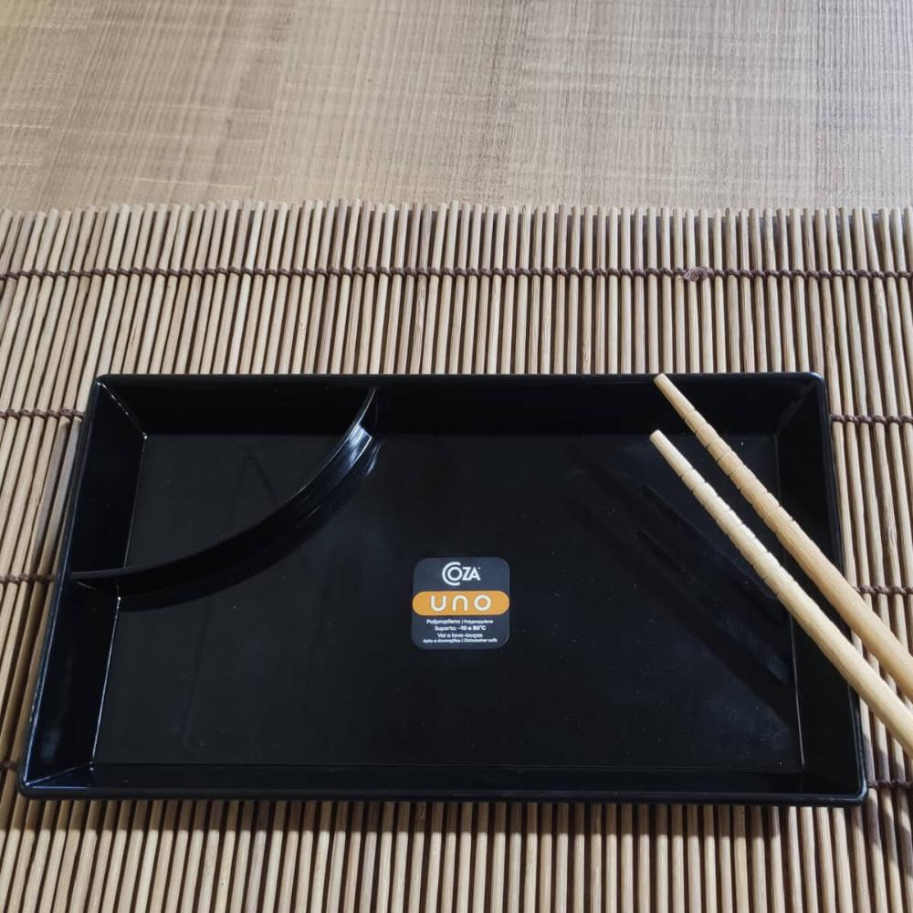 Kit 12 Pratos para Sushi Comida Japonesa com Porta Shoyu Com