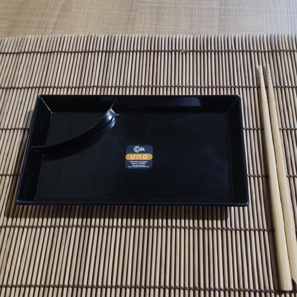 Kit 12 Pratos para Sushi Comida Japonesa com Porta Shoyu Com