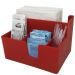 Kit 15 Portas Sachês Guardanapos Açúcar Organizador Multiuso Bancada Vermelho