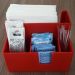Kit 15 Portas Sachês Guardanapos Açúcar Organizador Multiuso Bancada Vermelho