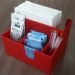 Kit 15 Portas Sachês Guardanapos Açúcar Organizador Multiuso Bancada Vermelho