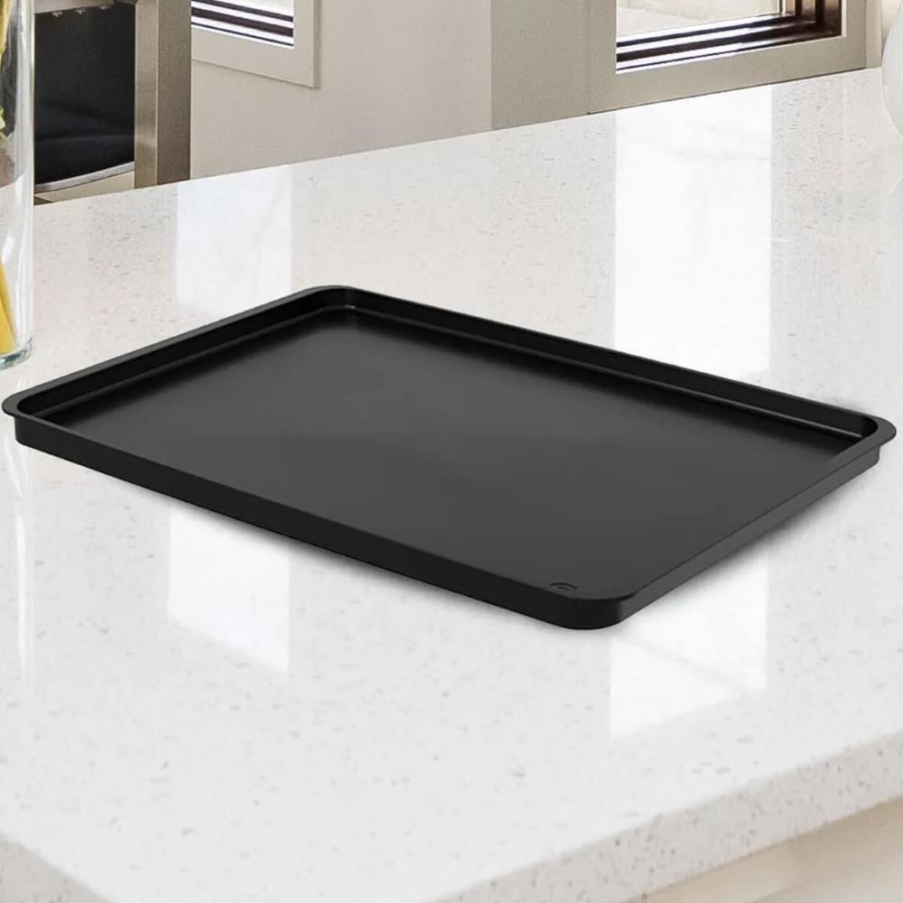 Kit 16 Bandejas Pretas 34x24cm de Plástico Self Service para Restaurantes Coza
