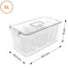 Kit 2 Organizadores de Geladeira 6,7L 5 Cestos Escorredores Coza Dry Vegetais Frutas
