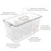 Kit 2 Organizadores de Geladeira 6,7L 5 Cestos Escorredores Coza Dry Vegetais Frutas