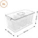 Kit 2 Organizadores de Geladeira 6l Com 6 Cestos Plásticos F