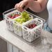 Kit 2 Organizadores de Geladeira 6l Com 6 Cestos Plásticos F