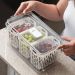 Kit 2 Organizadores de Geladeira 6l Com 6 Cestos Plásticos F