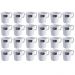 Kit 24 Canecas Empilháveis Escolares 250ml Branca Casual Coza Refeitórios Escola 