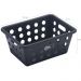 Kit 24 Cestas para Servir Frituras Restaurantes Lancherias Cestos Plásticos Porções Coza Preto