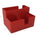 Kit 4 Porta Sachês Guardanapos Açúcar Organizadores Bancada Vermelho